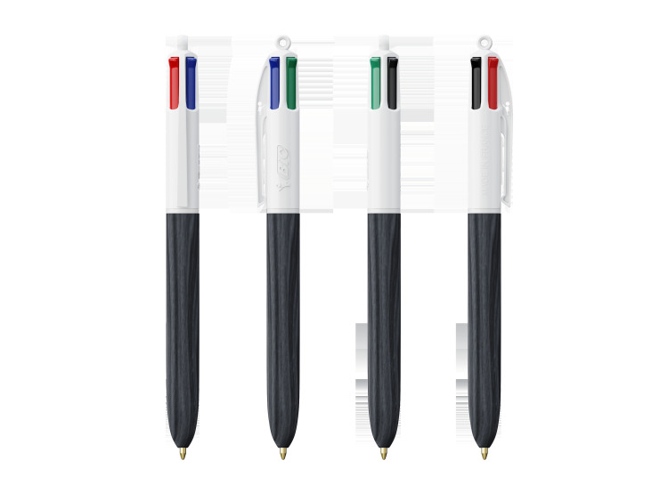 1061 - Stylo-bille BIC&reg; 4 Couleurs Wood Style