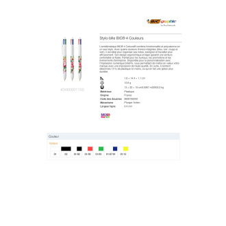 1100  Stylobille BIC® 4 Couleurs