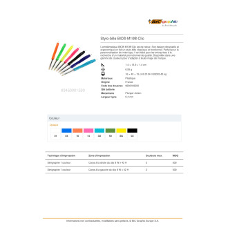 BI1590  Stylobille BIC® M10® Clic