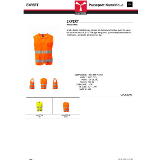 Gilet dry tech réfléchissant 3M  EXPERT