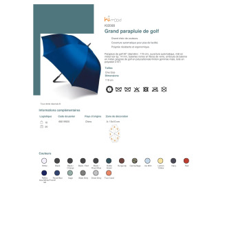 Grand parapluie de golf  KI2008
