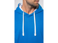 K446 - Sweat-shirt capuche contrast&eacute;e homme