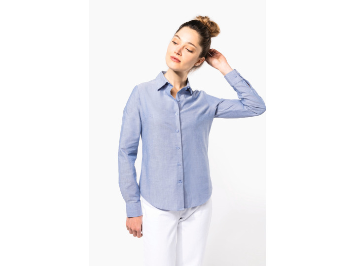 K534  Chemise Oxford manches longues femme