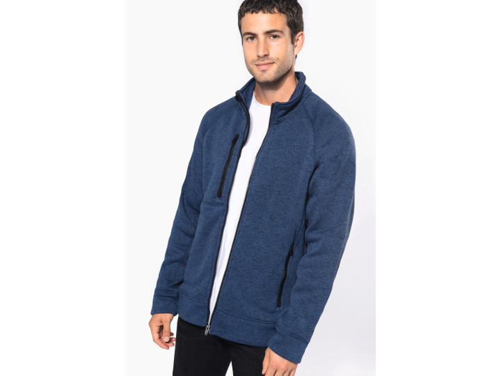 K9106  Veste zippée chinée homme