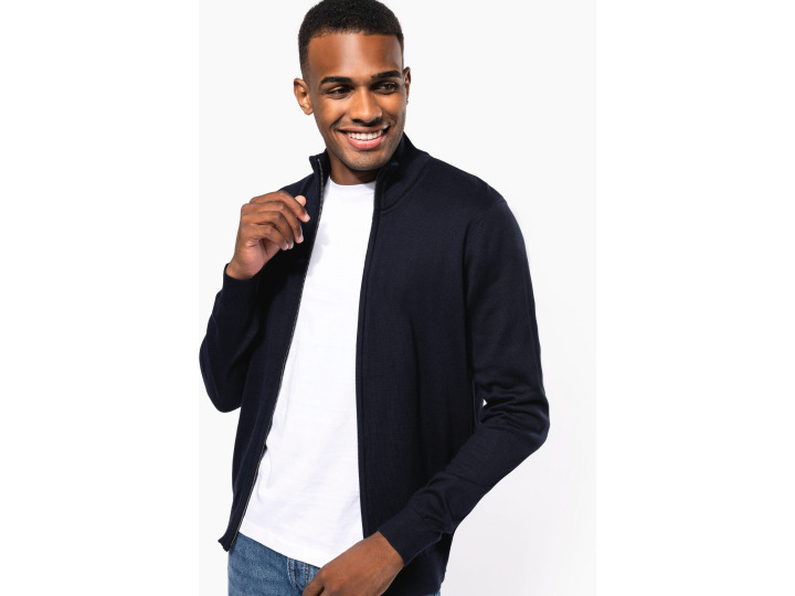 K961  Cardigan zippé homme