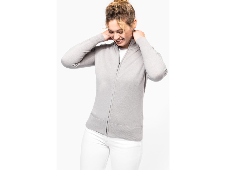 K962  Cardigan zippé femme