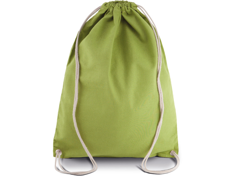 KI0125 - Sac &agrave; dos en coton avec cordelettes