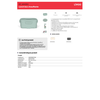 LIVMEN396  Lunch box chauffante prise ou allume cigare