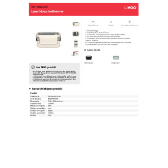 Lunch box isotherme 3 boîtes  MEN406