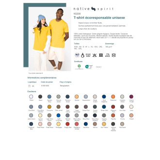 NS300  Tshirt écoresponsable unisexe
