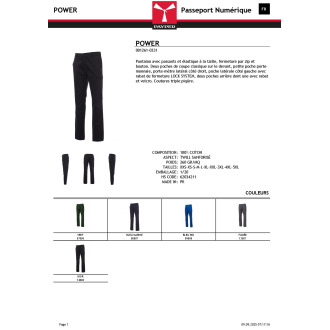 Pantalon cargo  POWER