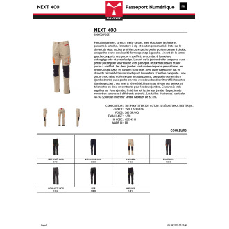 Pantalon multi saison stretch  NEXT 400
