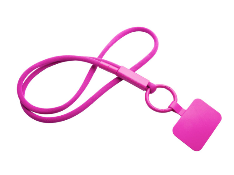 PF1PI00341 - Tour de cou porte-t&eacute;l&eacute;phone Tubyard avec tube en plastique recycl&eacute;