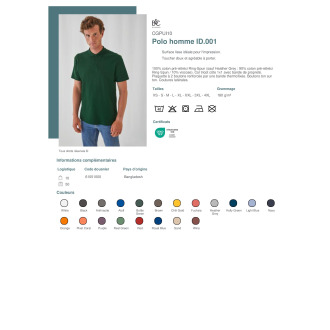 Polo homme ID001  CGPUI10