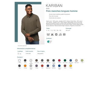 Polo manches longues homme  K243