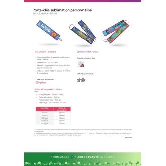 Porteclés textile sublimation  OLYMPIA