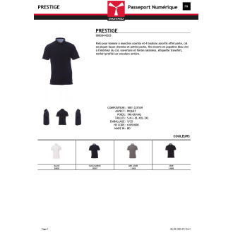 PRESTIGE  Polo manches courtes Casual