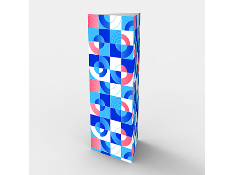 Totem carton 3 faces