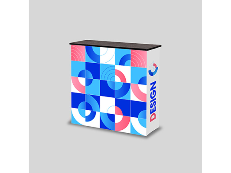 Comptoir d'accueil tissu avec jonc lumineux