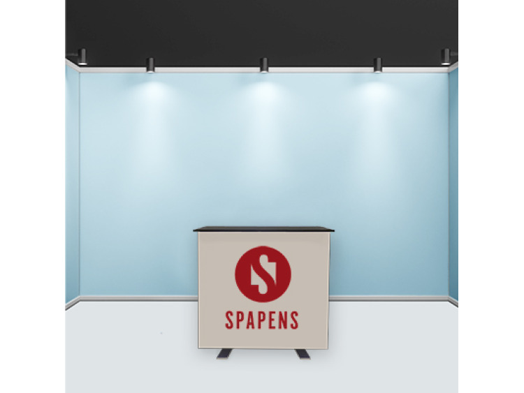 Comptoir d'accueil tissu avec jonc