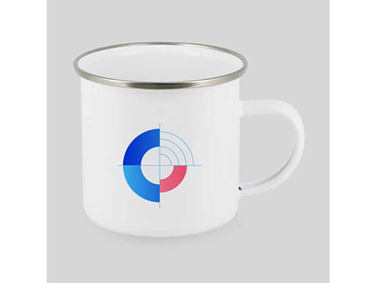 Mug blanc émaillé