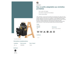 Sac à outils pour échelles  WKI0301