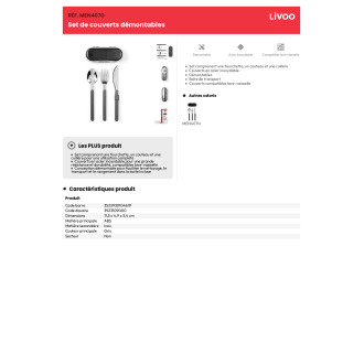 Set de couverts démontable  MEN407