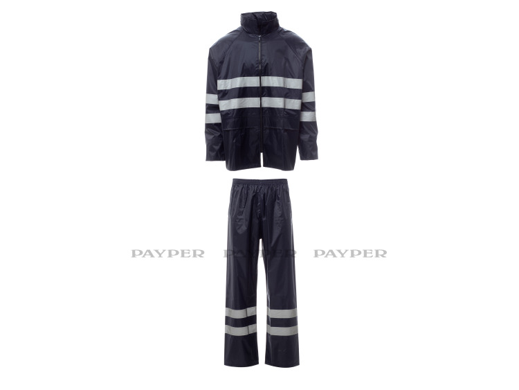 SET NYLON REFLEX - Ensemble veste + pantalon imperm&eacute;able r&eacute;fl&eacute;chissant