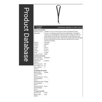 Tour de cou avec boucle amovible portetéléphone Sagan  1025080