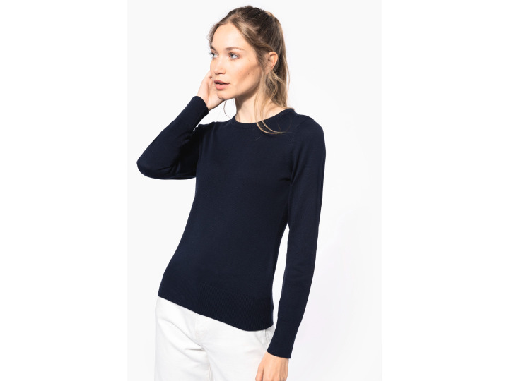 TTK968  Pull col rond femme