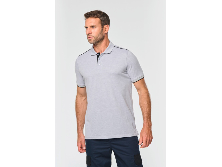 TTWK270 - Polo Day To Day contrasté manches courtes homme
