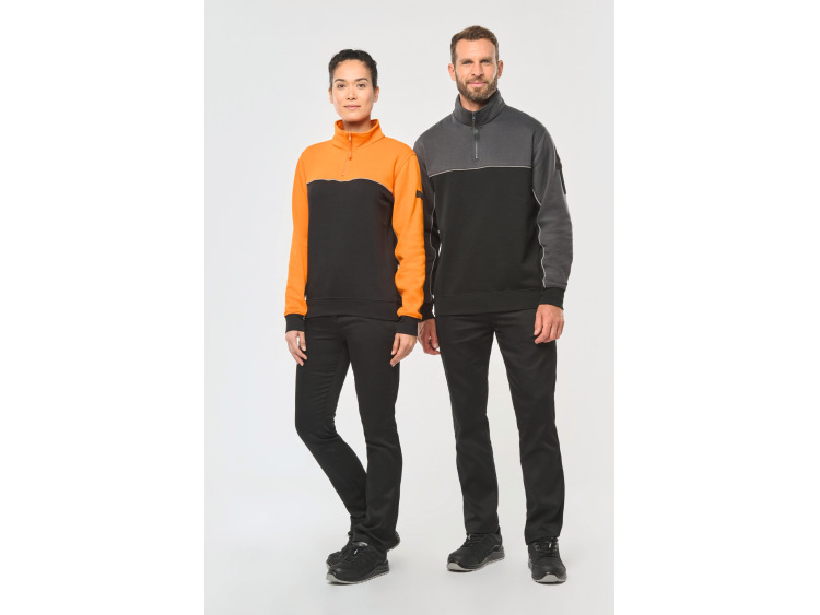 TTWK404 - Sweat-shirt écoresponsable col zippé unisexe