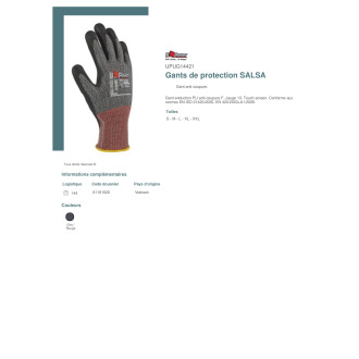 UPUG14421  Gants de protection SALSA
