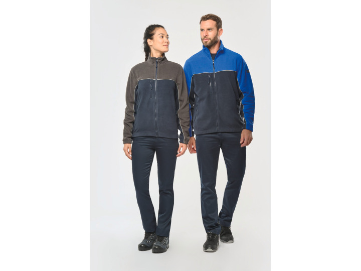 Veste micropolaire bicolore écoresponsable unisexe  WK904