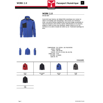 Veste poche bicolore  WORK 20