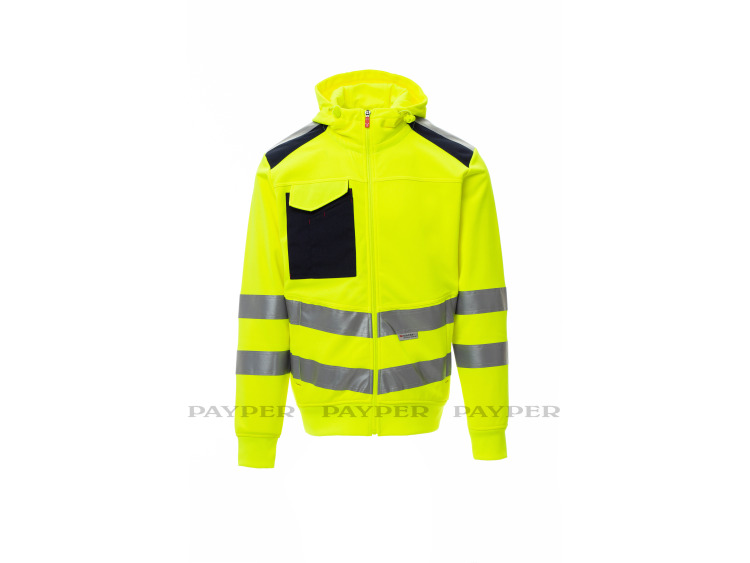 Veste sweat capuche r&eacute;fl&eacute;chissant - LEADER