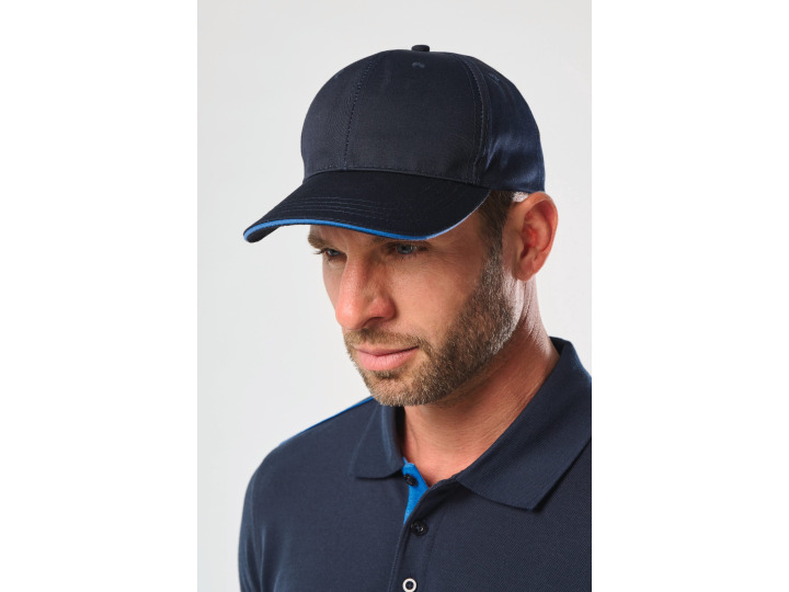 WKP145  Casquette sandwich contrasté 6 panneaux OEKOTEX® STANDARD 100