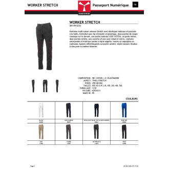WORKER STRECH  Pantalon élastique
