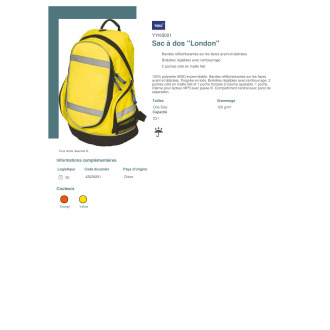 YYK8001  Sac à dos London